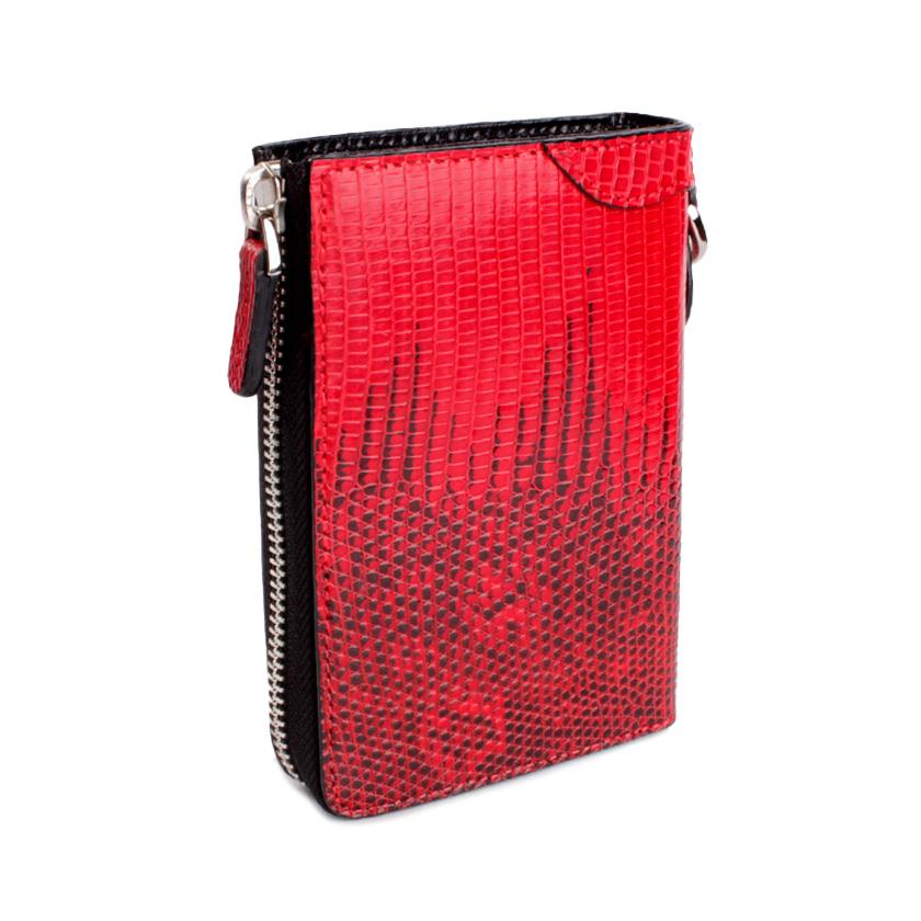 M.U.L ハーフラウンドウォレット財布 本革 リザード型押し M.U.L ハーフラウンドウォレット財布 本革 リザード型押し