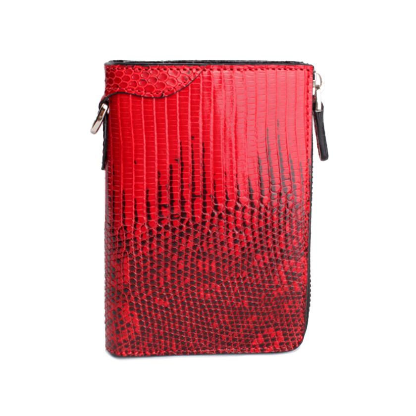 l字ファスナー財布 二つ折り財布 トカゲ革 リザードハーフ /レッド |  | 03