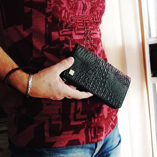 L字ラウンドファスナー長財布/ワニ革カイマン/ブラック |  | 08