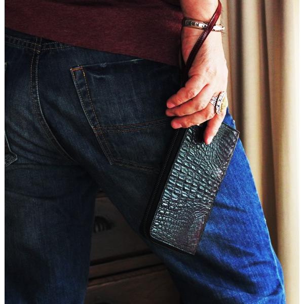 廃盤売り切りのため値下げ！L字ラウンドファスナー長財布/ワニ革カイマン/グレイ・ブルー・ボルドー・ビンテージホワイト |  | 15