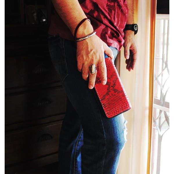 L字ラウンドファスナー長財布/パイソン/ナチュラル・レッド・ブラック |  | 14