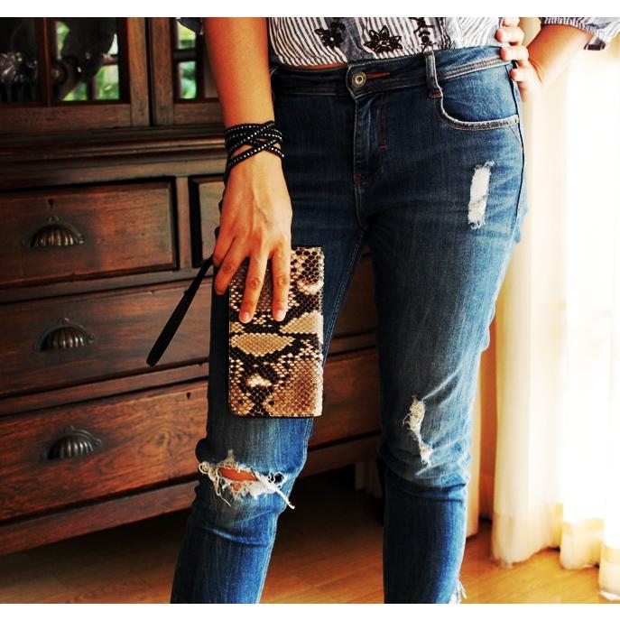 L字ラウンドファスナー長財布/パイソン/ナチュラル・レッド・ブラック |  | 15