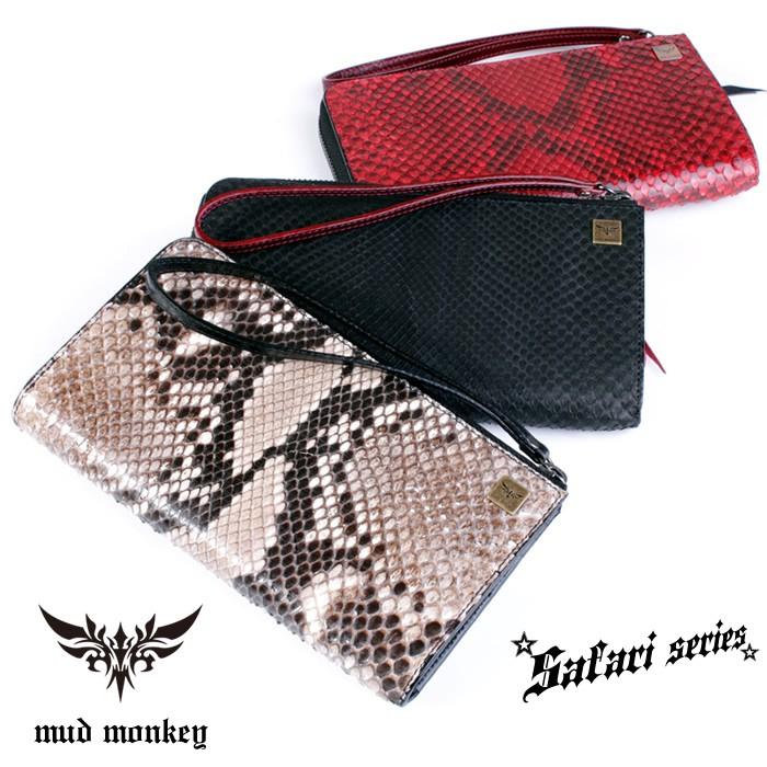 L字ラウンドファスナー長財布/パイソン/ナチュラル・レッド・ブラック |  | 18