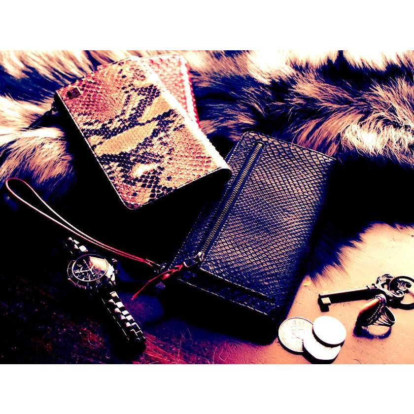 L字ラウンドファスナー長財布/パイソン/ナチュラル・レッド・ブラック |  | 19