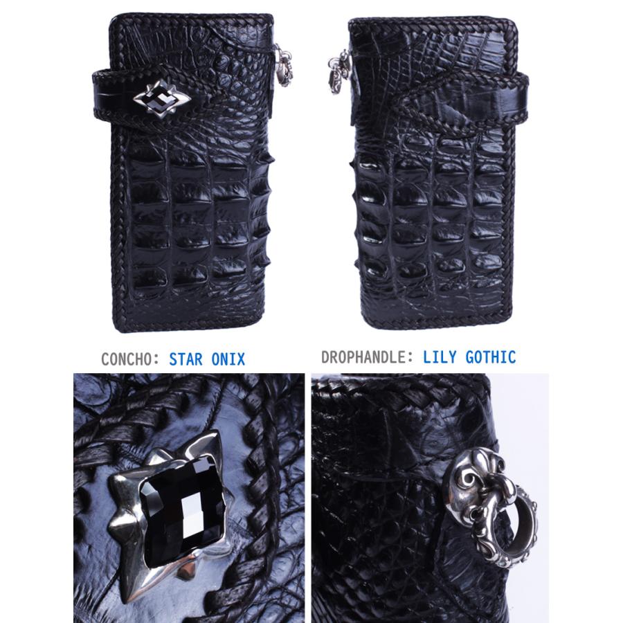 クロコダイル 長財布 背面ホーンバックTYPE2・ブラック/コンチョ 限定スペシャルカスタム MUNI |  | 04