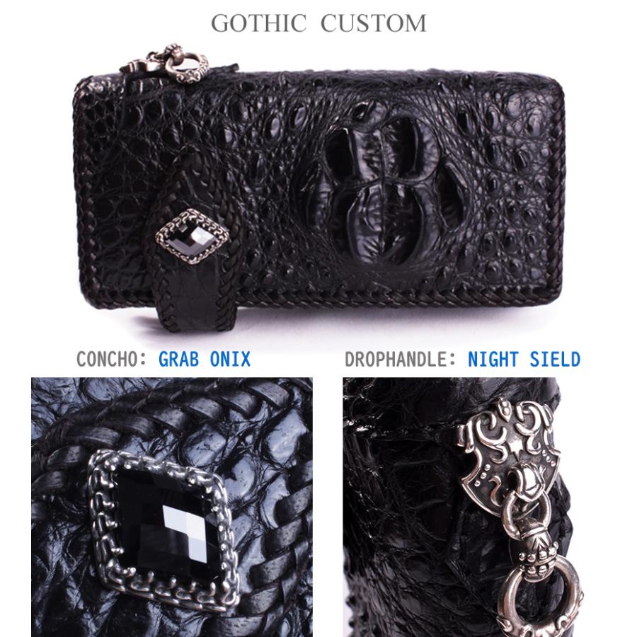 クロコダイル 長財布 クラウンホーンバック・ブラック/コンチョ 限定スペシャルカスタム MUNI |  | 12