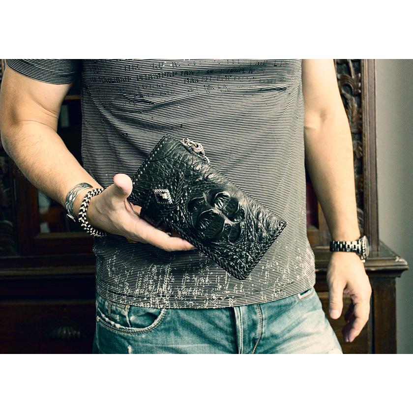 クロコダイル 長財布 クラウンホーンバック・ブラック/コンチョ 限定スペシャルカスタム MUNI |  | 15