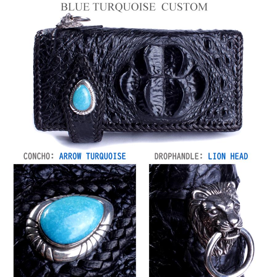 クロコダイル 長財布 クラウンホーンバック・ブラック/コンチョ 限定スペシャルカスタム MUNI |  | 04