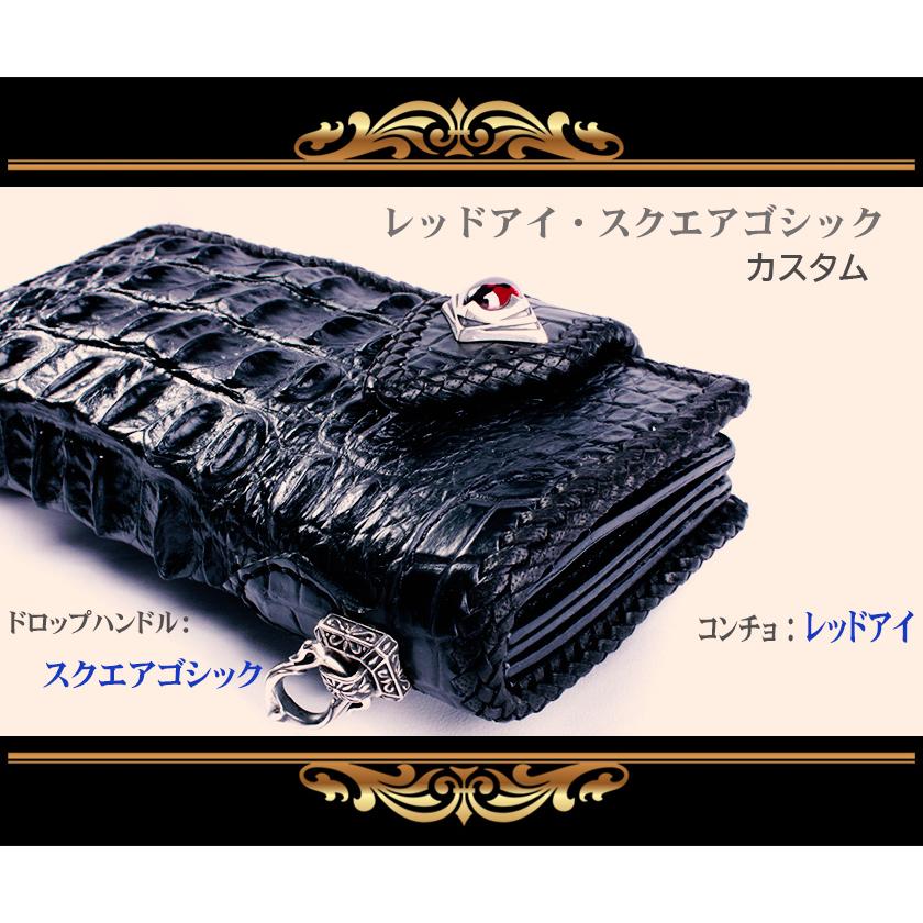 クロコダイル 長財布 背面ホーンバック・ブラック/コンチョ 限定スペシャルカスタム MUNI |  | 10
