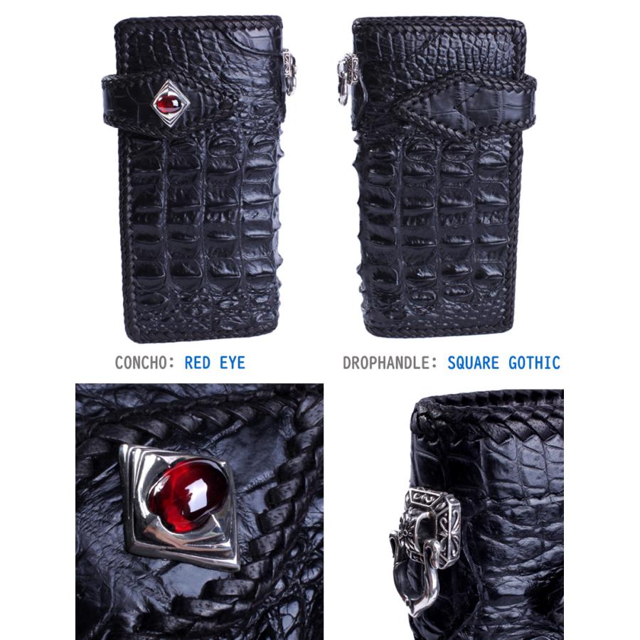 クロコダイル 長財布 背面ホーンバック・ブラック/コンチョ 限定スペシャルカスタム MUNI |  | 11