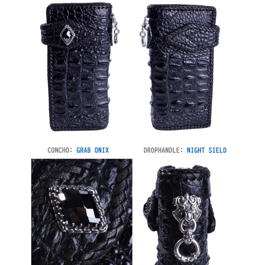 クロコダイル 長財布 背面ホーンバック・ブラック/コンチョ 限定スペシャルカスタム MUNI |  | 05