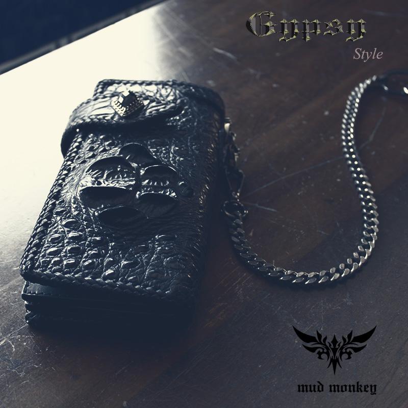 クロコダイル 長財布 クラウンホーンバック・ブラック/コンチョStarオニキス MUNI |  | 13