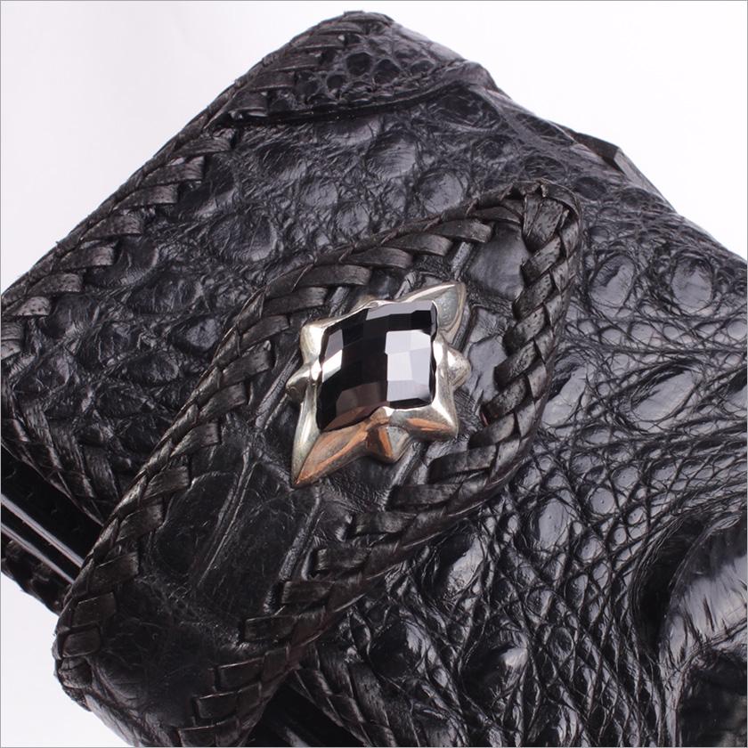 クロコダイル 長財布 クラウンホーンバック・ブラック/コンチョStarオニキス MUNI |  | 04