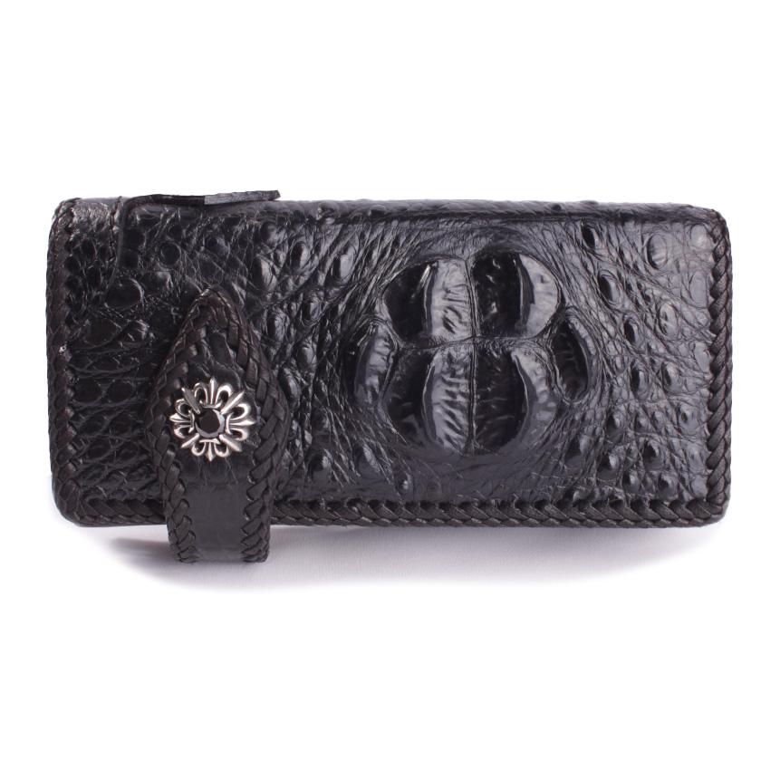 クロコダイル 長財布 クラウンホーンバック・ブラック/コンチョLilyGothicCZブラック MUNI |  | 12