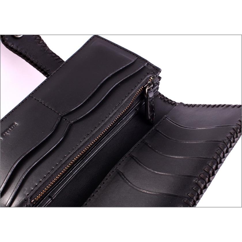 クロコダイル 長財布 クラウンホーンバック・ブラック/コンチョLilyGothicCZブラック MUNI |  | 09