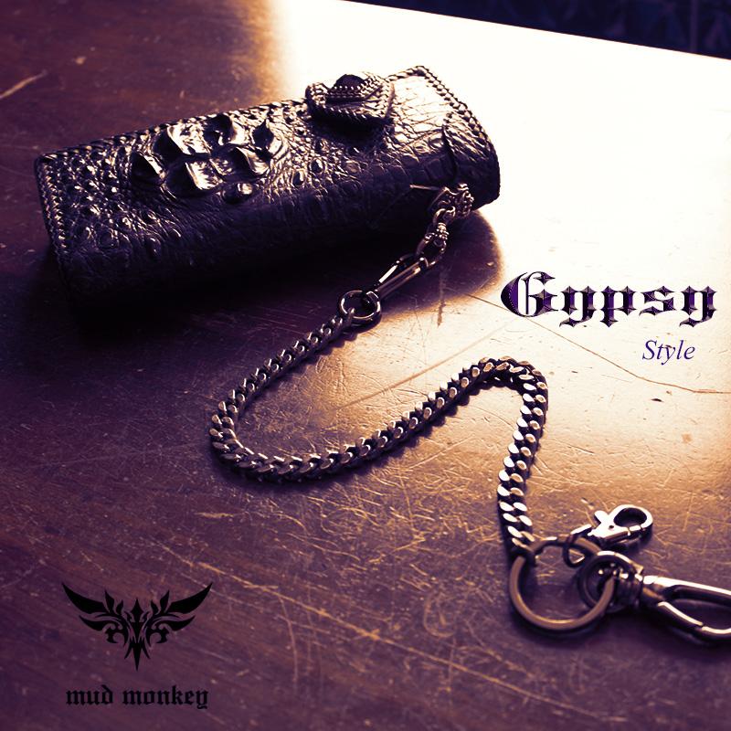 クロコダイル 長財布 クラウンホーンバック・ブラック/コンチョLilyGothicクリスタル MUNI |  | 13