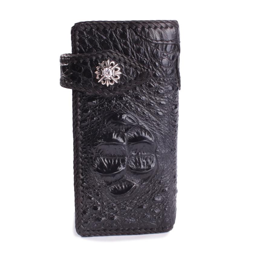 クロコダイル 長財布 クラウンホーンバック・ブラック/コンチョLilyGothicクリスタル MUNI |  | 02