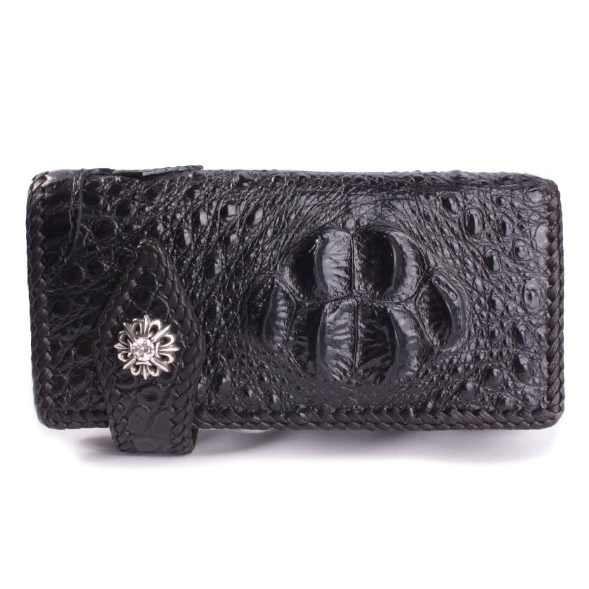 クロコダイル 長財布 クラウンホーンバック・ブラック/コンチョLilyGothicクリスタル MUNI |  | 12
