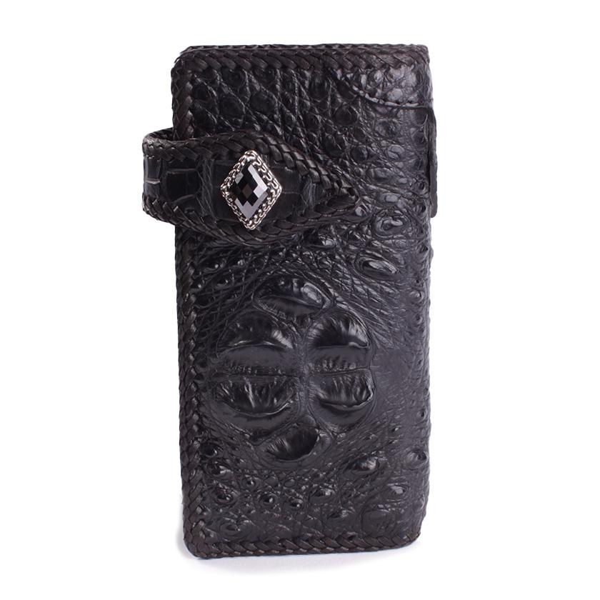 クロコダイル 長財布 クラウンホーンバック・ブラック/コンチョGrabオニキス MUNI | 