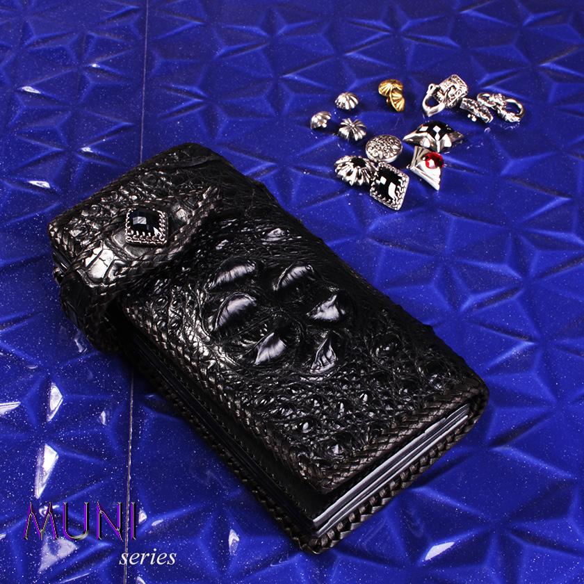 クロコダイル 長財布 クラウンホーンバック・ブラック/コンチョGrabオニキス MUNI |  | 01