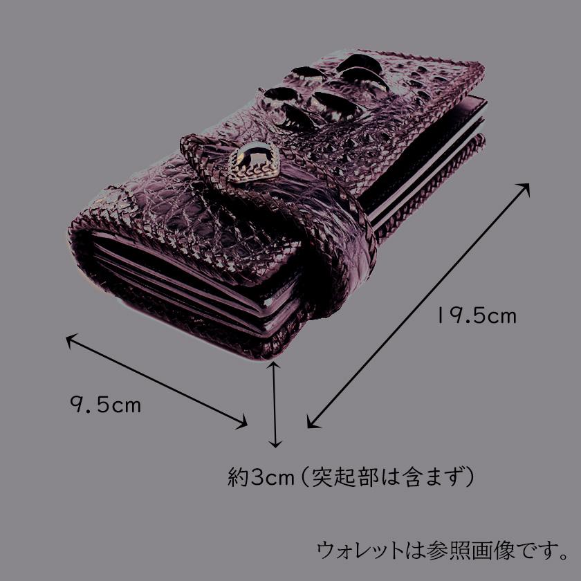 クロコダイル 長財布 クラウンホーンバック・ブラック/コンチョRedアイ MUNI |  | 11