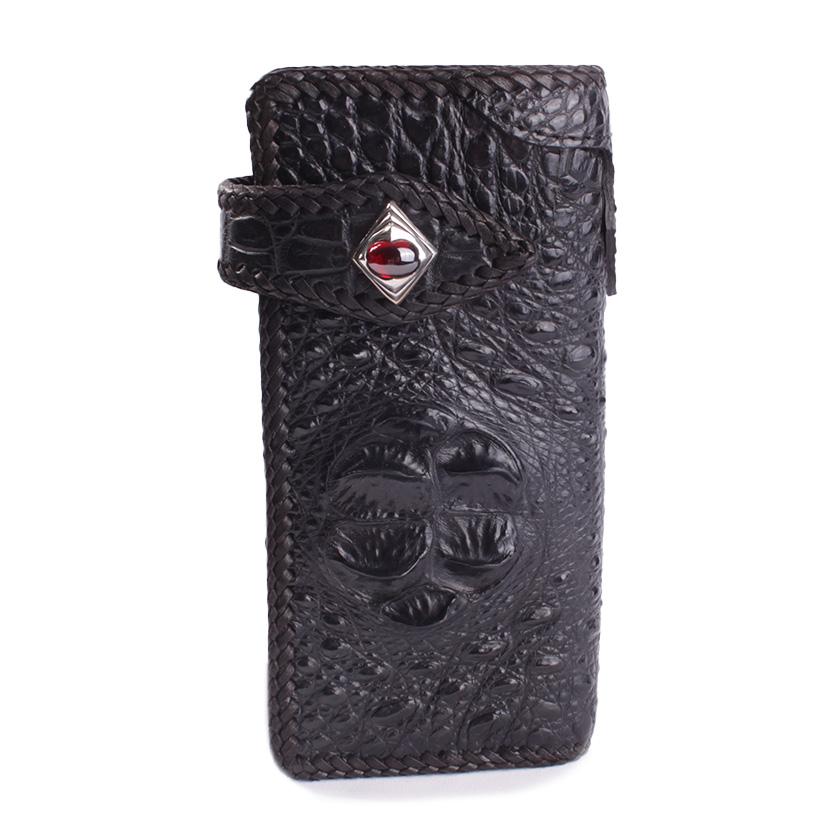 クロコダイル 長財布 クラウンホーンバック・ブラック/コンチョRedアイ MUNI |  | 02