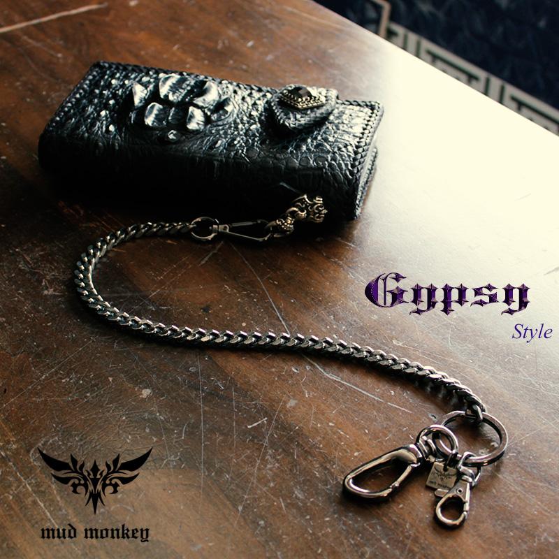 クロコダイル 長財布 クラウンホーンバック・ブラック/コンチョLilyGothicCZレッド MUNI |  | 13