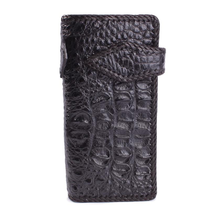 クロコダイル 長財布 クラウンホーンバック・ブラック/コンチョLilyGothicCZレッド MUNI |  | 04