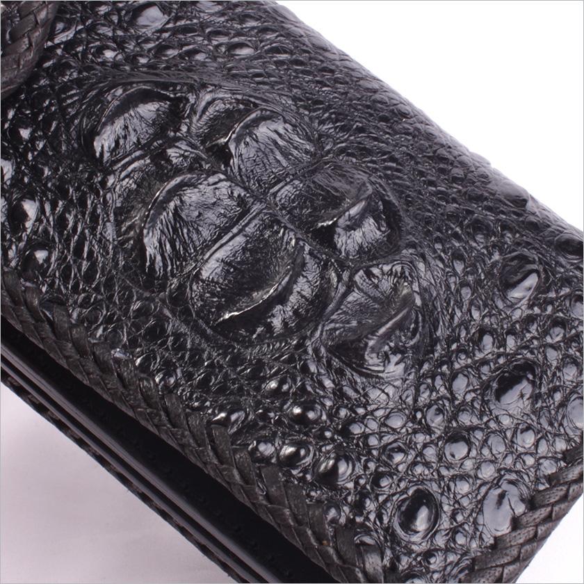 クロコダイル 長財布 クラウンホーンバック・ブラック/コンチョLilyGothicCZレッド MUNI |  | 05
