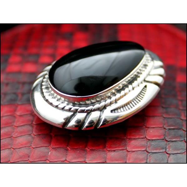 コンチョ ボタン/ネジ式/天然石ターコイズ・タイガーアイ・オニキス/ネオティアドロップ/レザークラフト/バイカーズウォレット/コンチョシルバー925 |  | 02