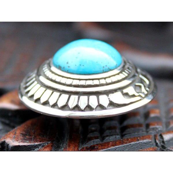 コンチョ ボタン/シルバー925/天然石ブルーターコイズ・ホワイトバッファロー/NEOインディアン ナバホ |  | 03