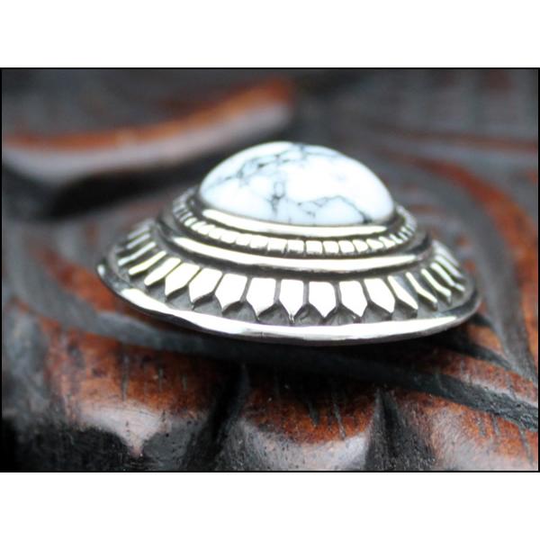 コンチョ ボタン/シルバー925/天然石ブルーターコイズ・ホワイトバッファロー/NEOインディアン ナバホ |  | 06