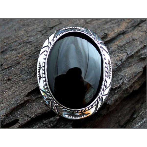 コンチョ ボタン/シルバー925/ビッグオーバル・オニキス・タイガーアイ・ブルーターコイズ |  | 03