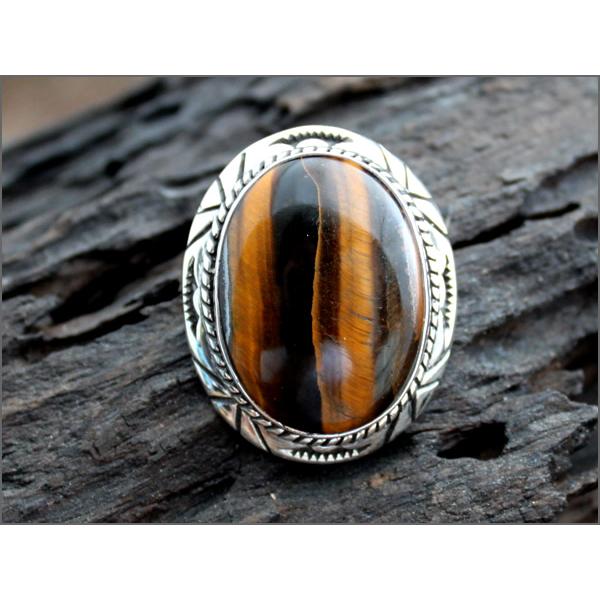 コンチョ ボタン/シルバー925/ビッグオーバル・オニキス・タイガーアイ・ブルーターコイズ |  | 09