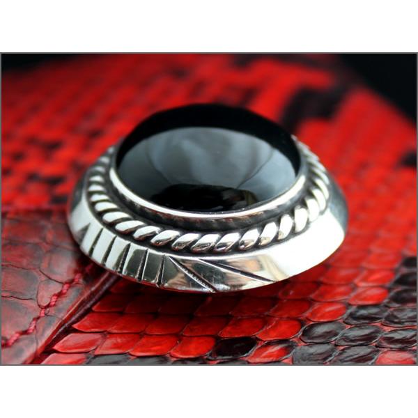 コンチョ ボタン/ネジ式/天然ストーン・ブルーターコイズ・オニキス・タイガーアイ/ネオサークル/レザークラフト/バイカーズウォレット/コンチョシルバー925 |  | 02