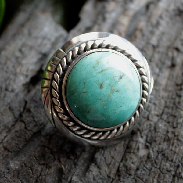 コンチョ ボタン/ネジ式/天然ストーン・ブルーターコイズ・オニキス・タイガーアイ/ネオサークル/レザークラフト/バイカーズウォレット/コンチョシルバー925 |  | 07