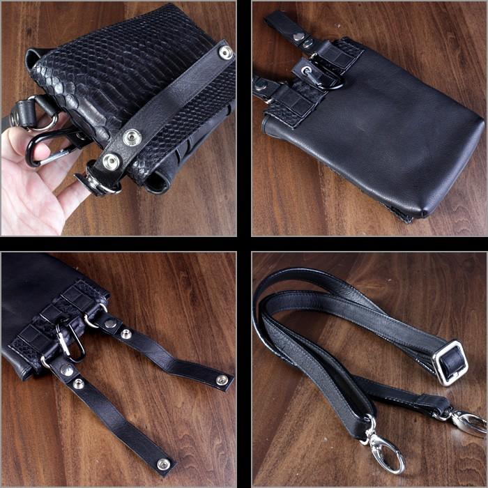 シザーバッグ・ボディバッグ/パイソンブラックバックカット |  | 02