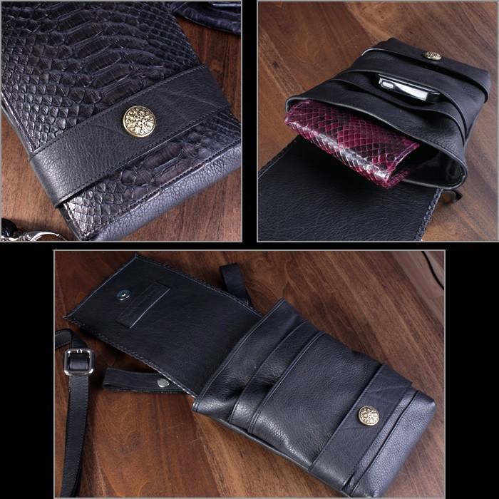 シザーバッグ・ボディバッグ/パイソンブラックバックカット |  | 03