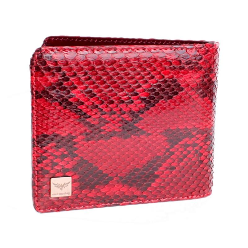 パイソン 二つ折り財布 レッド メンズ 赤イタリアンレザー仕様 Psh07 Mud Monkey 通販 Yahoo ショッピング