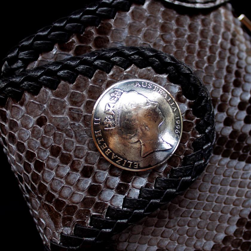 パイソン・ミドルウォレット /二つ折り財布 /グレーパイソン/INSIDEサドルBlack |  | 03