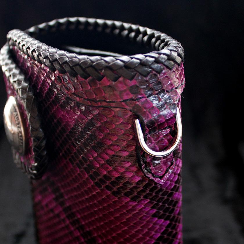 パイソン・ミドルウォレット /二つ折り財布 /パープルピンク/INSIDEサドルBlack |  | 07