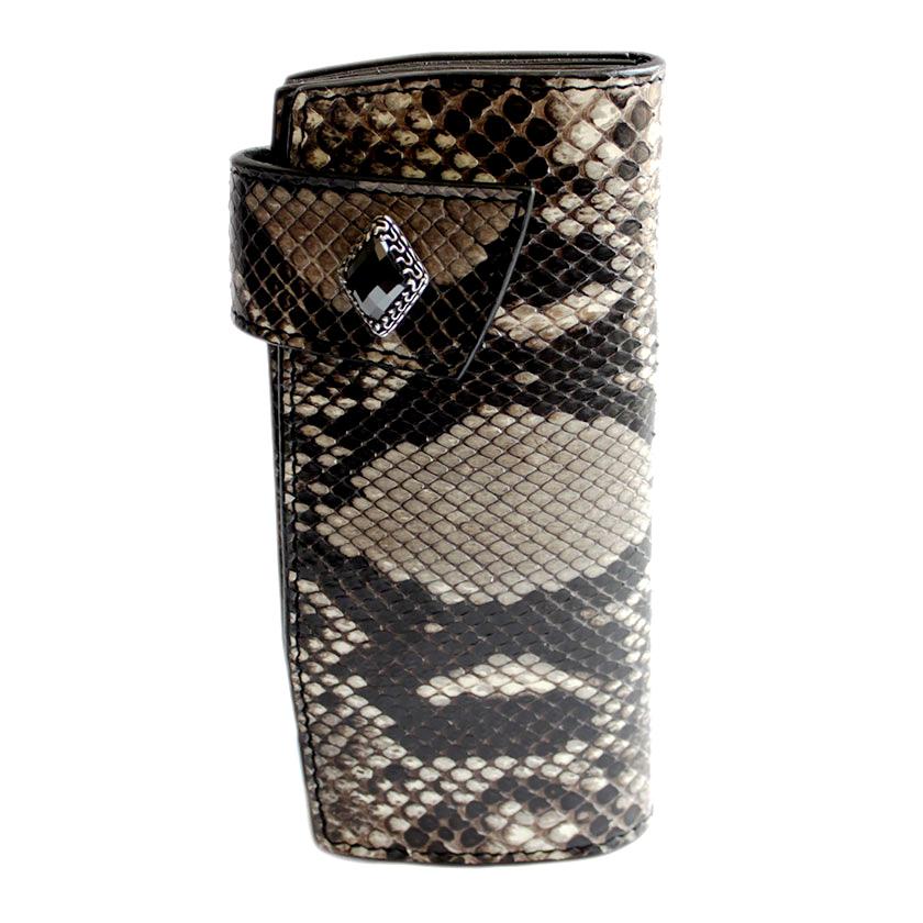 パイソン 長財布 バイカーズウォレット・サドルブラック・インナーパイソン KATANA /コンチョGrabオニキス |  | 01