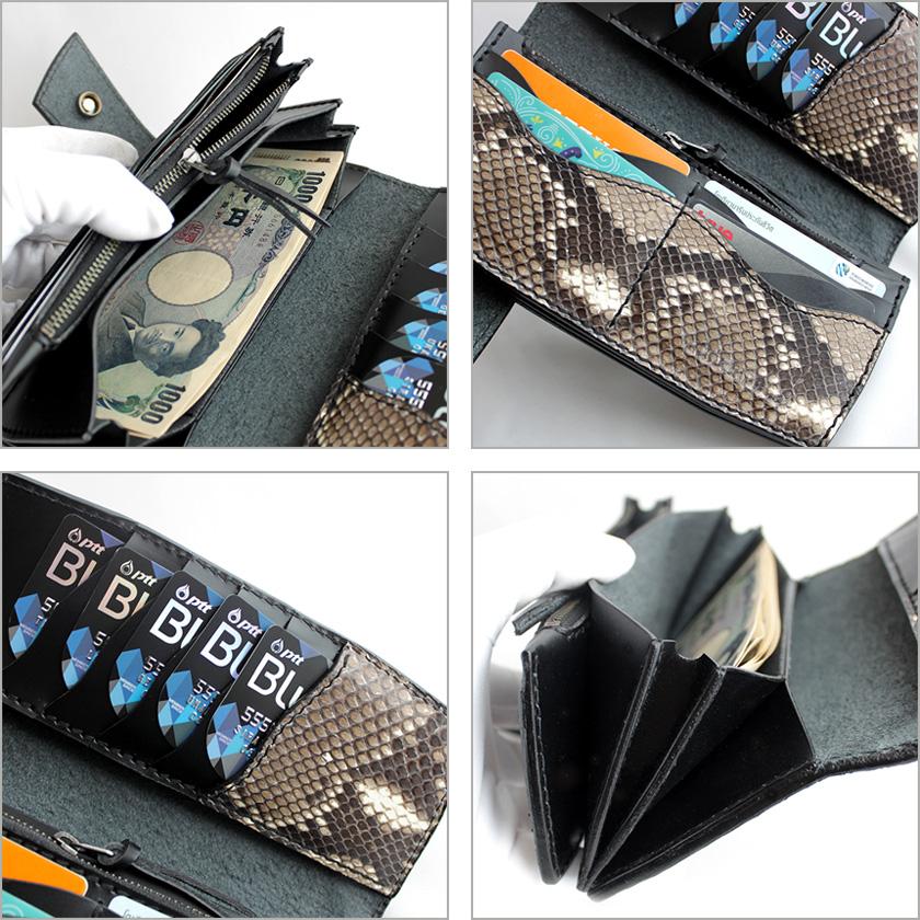 パイソン 長財布 バイカーズウォレット・サドルブラック・インナーパイソン KATANA /コンチョGrabオニキス |  | 08