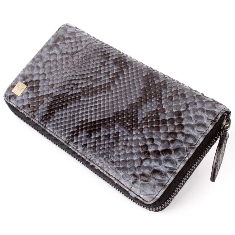 ヘビ革 エンボス加工 長財布 グレー系 25-426-2-m-01.jpg