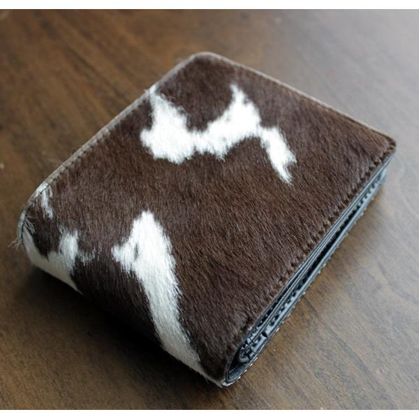 最高品質の １点物二つ折り財布 ハラコ COW/イタリアンレザー仕様