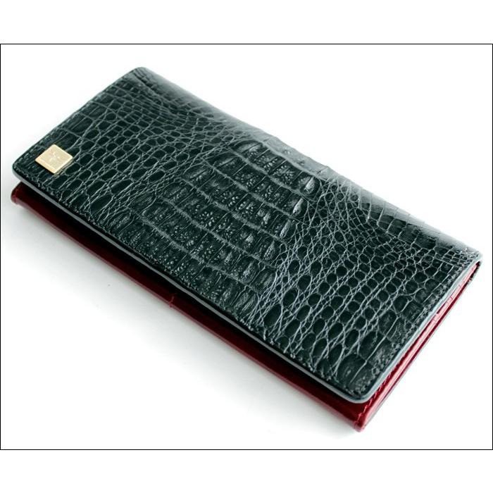 ワニ革カイマン長財布/ブラック/イタリアンレッド Safari メンズ |  | 02