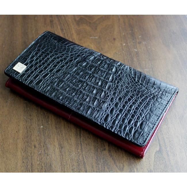 ワニ革カイマン長財布/ブラック/イタリアンレッド Safari メンズ |  | 09
