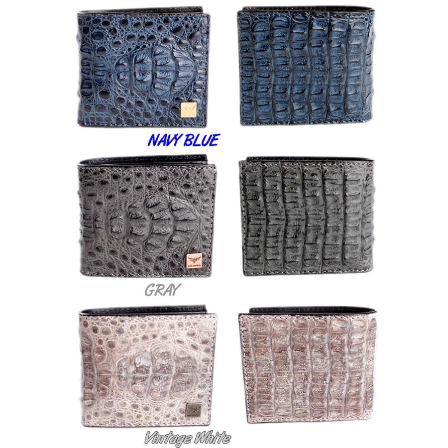 二つ折り財布/ワニ革・サドルレザー/ショートウォレット/カイマンクラウン |  | 07