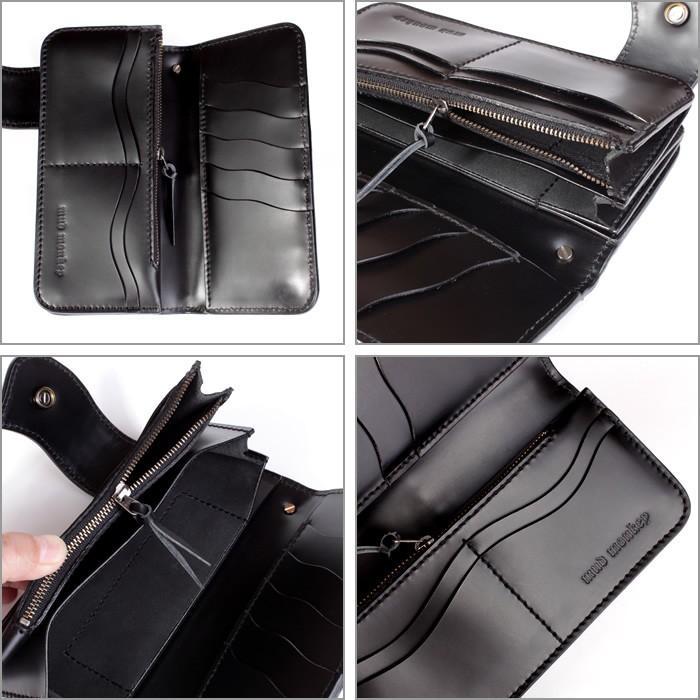 バイカーズウォレット 長財布 ワニ革カイマン 財布・クラウンボルドー ユリゴシックコンチョ Harley-9 |  | 04