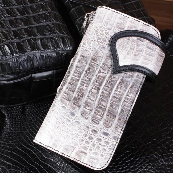 バイカーズウォレット 長財布 クロコダイル 財布・クラウンビンテージ  